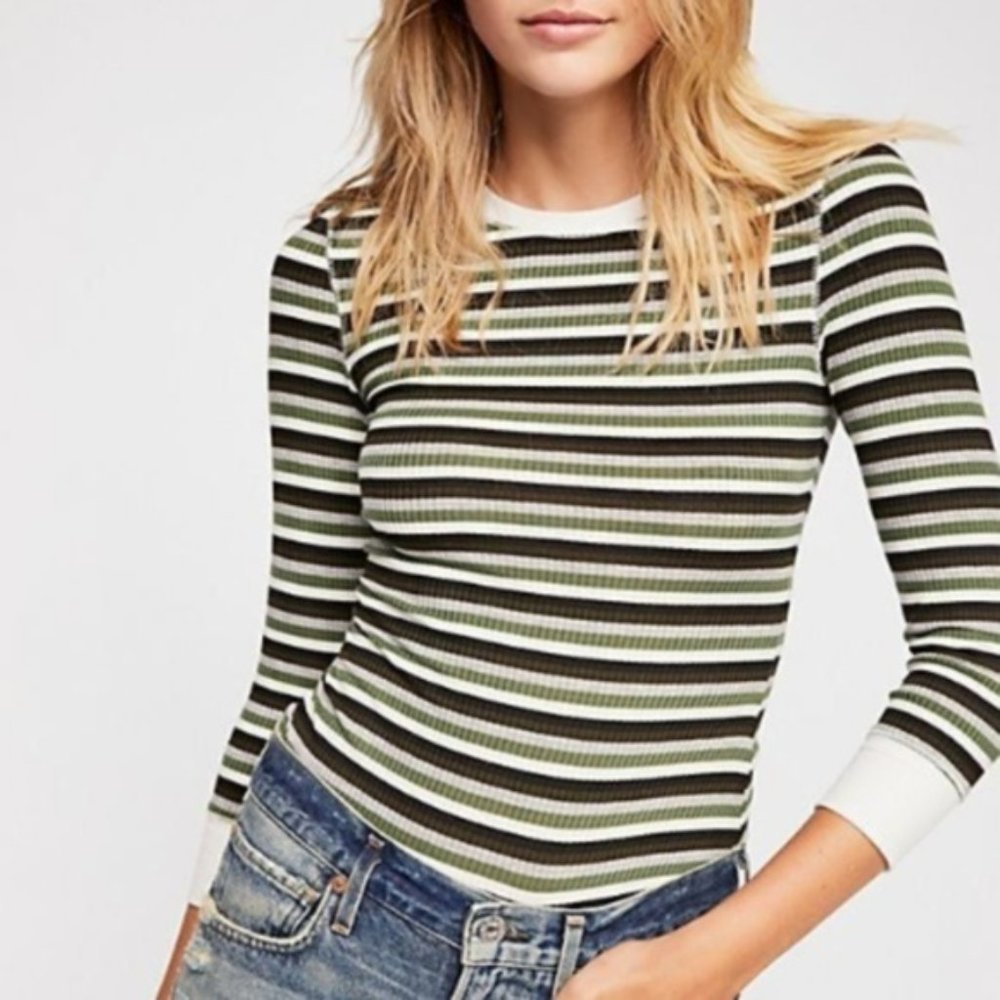 Free People "Good on You" 3/4 Sleeve Shirt